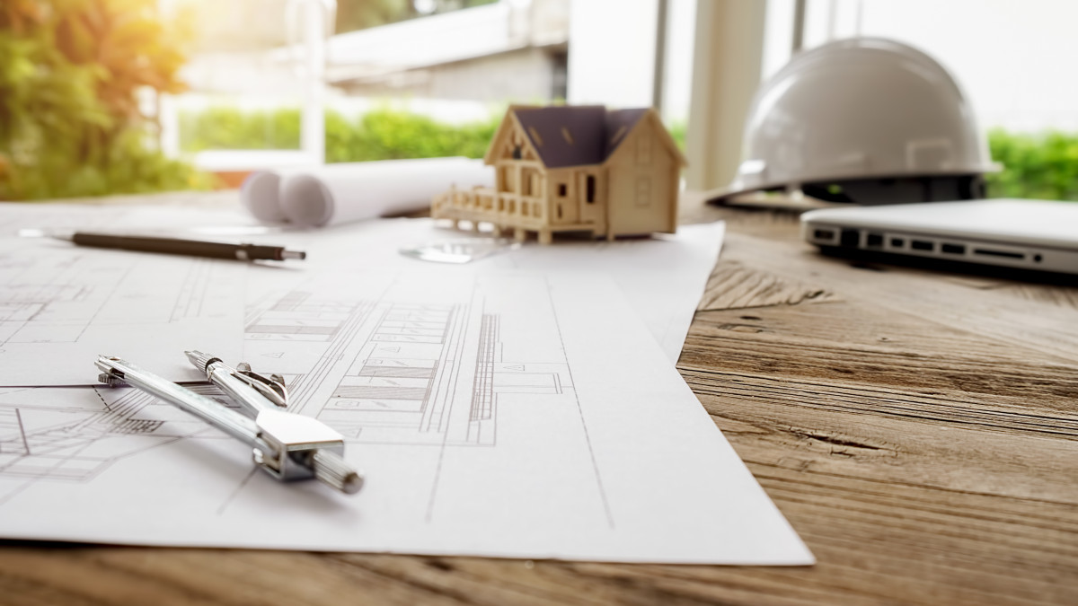 construction de maison, plans des travaux