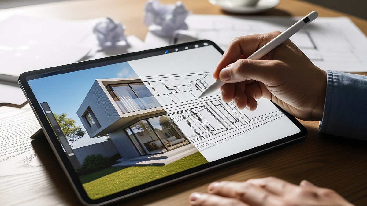 la maison sur mesure dessinée par un professionnel